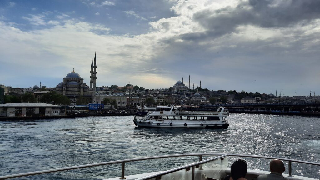 View of Istanbul from a ferry on the Bosphorus
