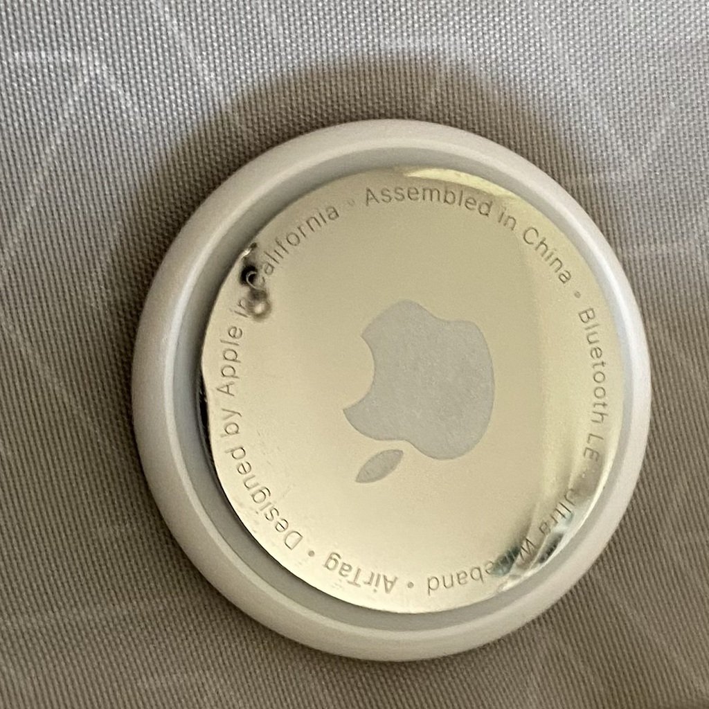 AirTag placed inside a suitcase before travelling